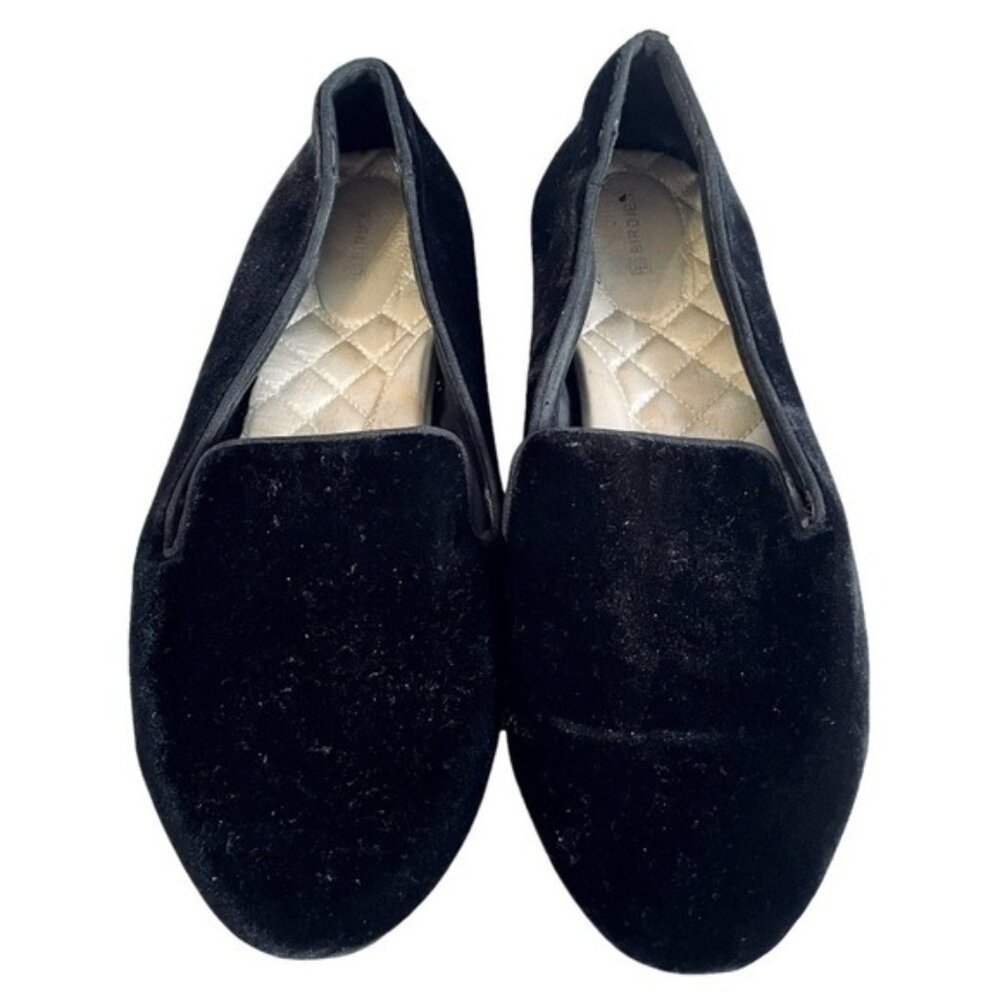 Birdies Black Velvet Loafers Size 10.5
